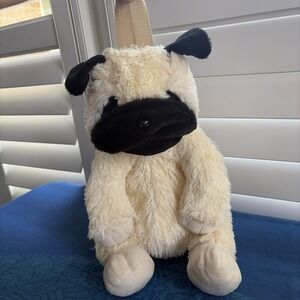 Lynco Critter Collection Kids Backpack Plush Bulldog Pug Dog Animal